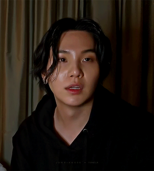 Yoongi Pushing His Hair Back