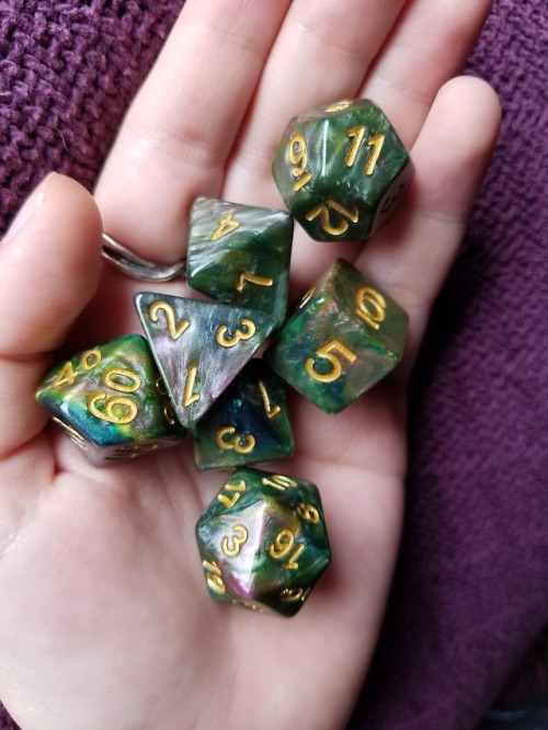 Marble Blue + Yellow + Rose Red set from HD Dice.