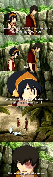 firenationandrecreation: Toph: You are a wonderful guy and I admire many things about you. But you&r