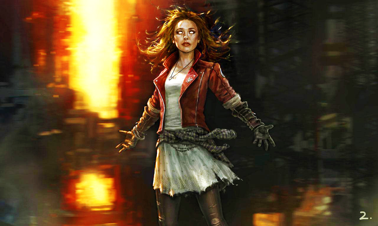 carlathezombie:  Quicksilver and the Scarlet Witch concept art 