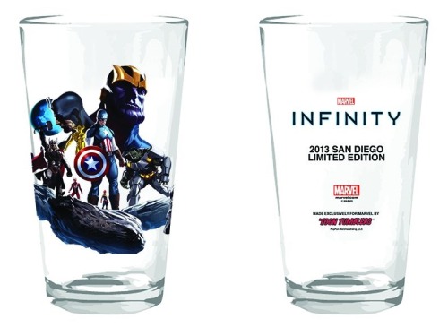 fuckyeahmarvelstuff:  SDCC Exclusive Marvel Glassware  FRICK YOU MEAN TO TELL ME THAT I’M MISSING OUT THE CAPTAIN MARVEL PINT GLASS, TOO? AUUUUUGH.