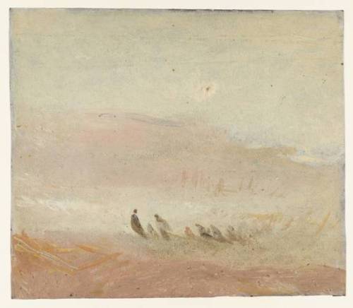 artist-turner: Figures on a Beach, 1845, William Turner