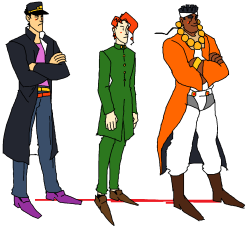 berrygarden:i drew half of the sc crew. why is kakyoin so small??? i dont know
