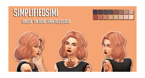 goodnightlittlewing: Goodnightlittlewing Simplifiedsimi Hair Recolour Dump All credits for original