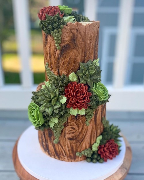 foodmyheart:The most gorgeous succulent cake