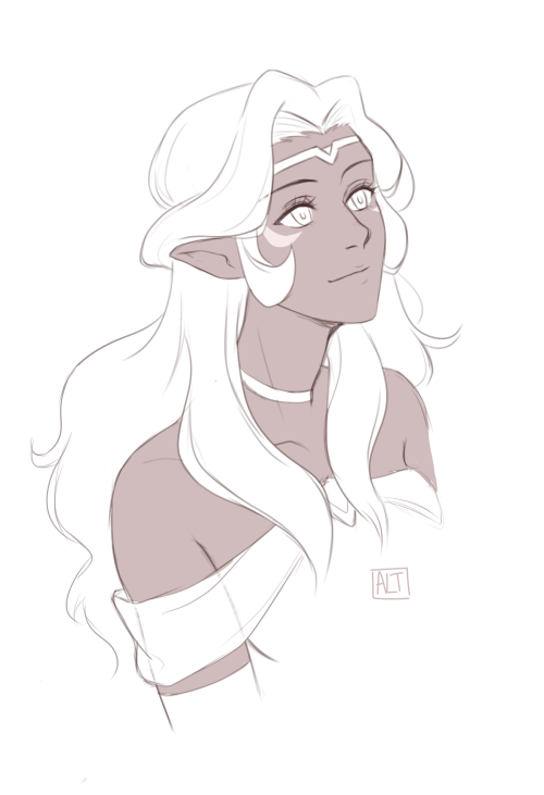 thebestlaurenmontgomery:keithvkogane:found this wip of allura while i was looking thru my files….i t