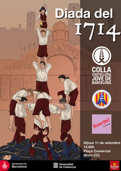 aya-kr:Diada del 1714Cartell realitzat per la Colla Castellera Jove de Barcelona