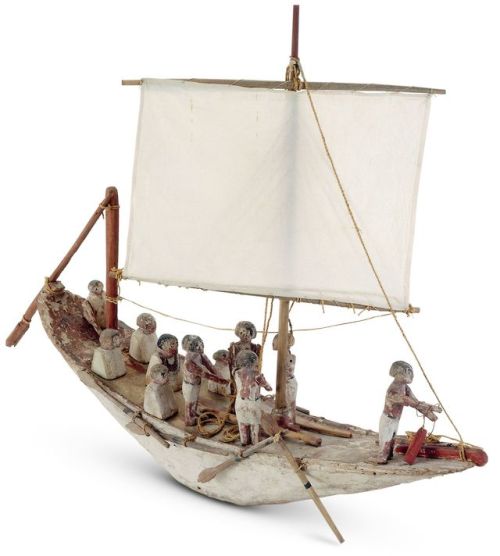 Egyptian boat model, ca. 2000 BC In Ancient Egypt, it was a common custom to place models of boats i