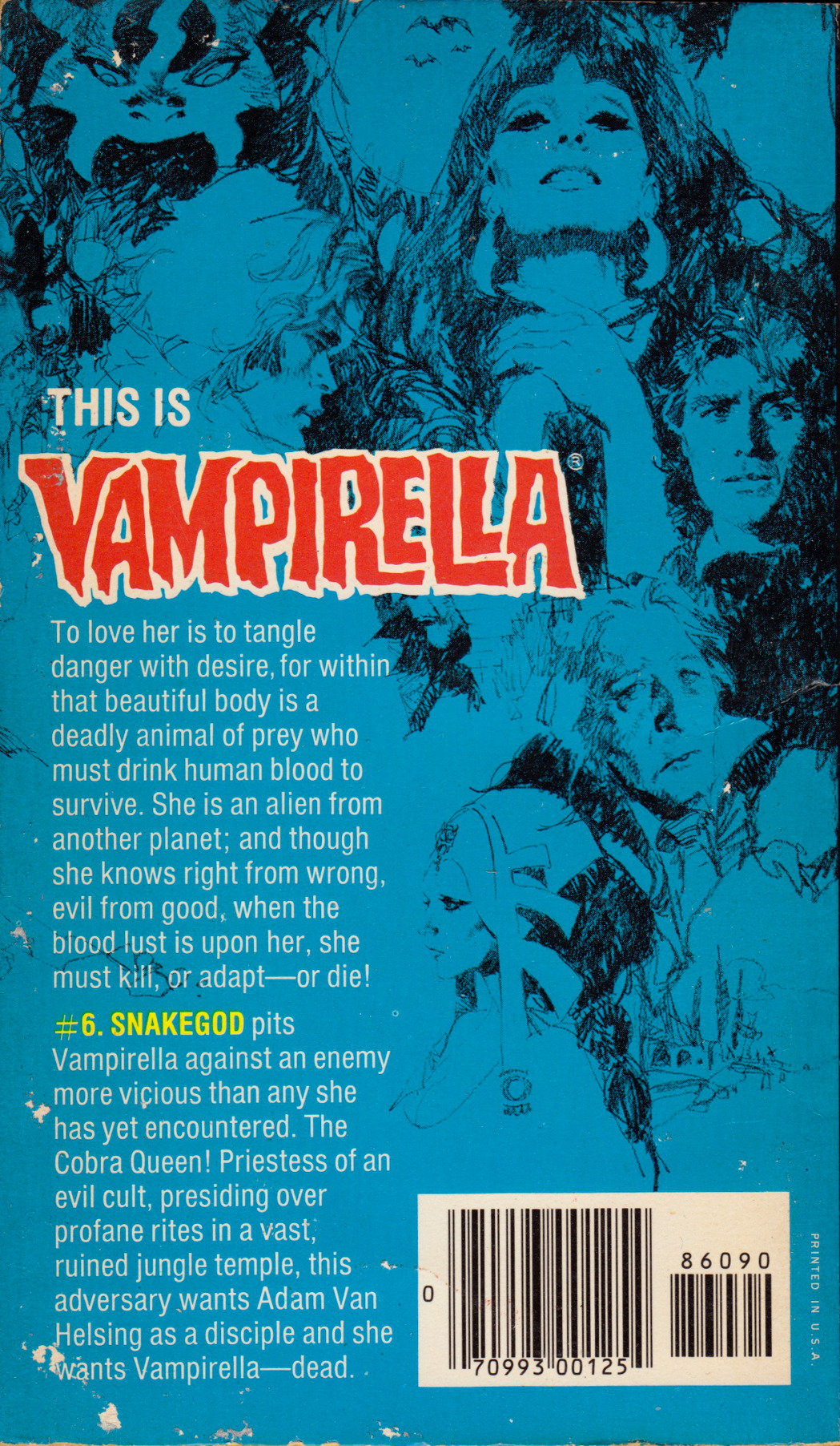 Vampirella No.6: Snakegod, by Ron Goulart (Warner Books, 1976).From Oxfam in Nottingham.