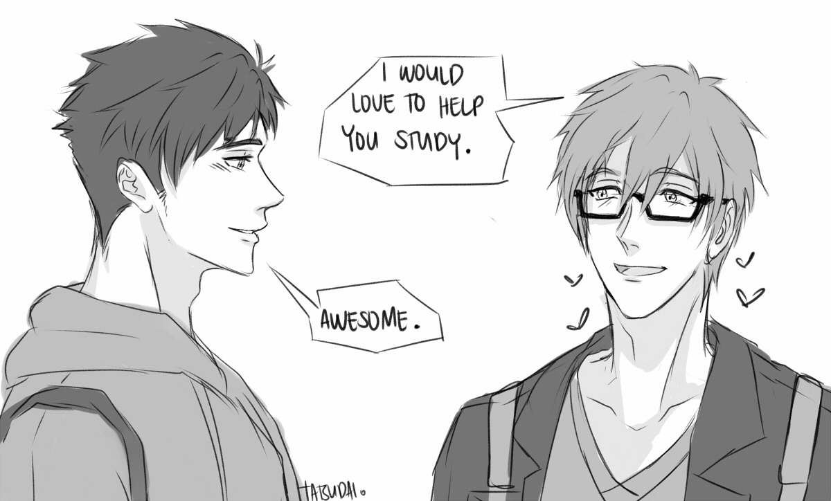 tatsudai:  doodled my favorite scene from porrimicide ‘s soumako tokyo univ fic