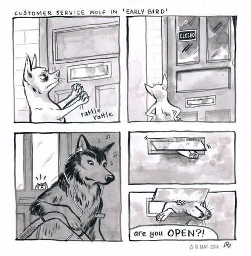 customerservicewolf:All signs point to No, but you should rattle the door a bit more just in case.