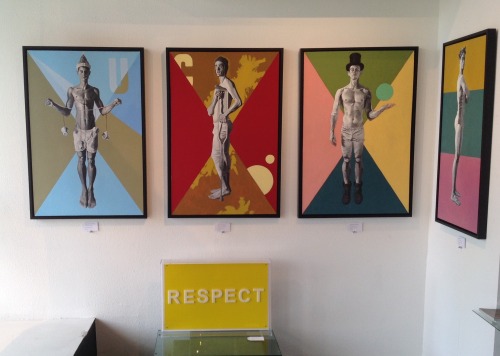 christophersousa:  Some photos of my recent show at the Woodman/Shimko Gallery in Palm Springs, CA (the word pieces and sculpture aren’t my work, just the paintings.)