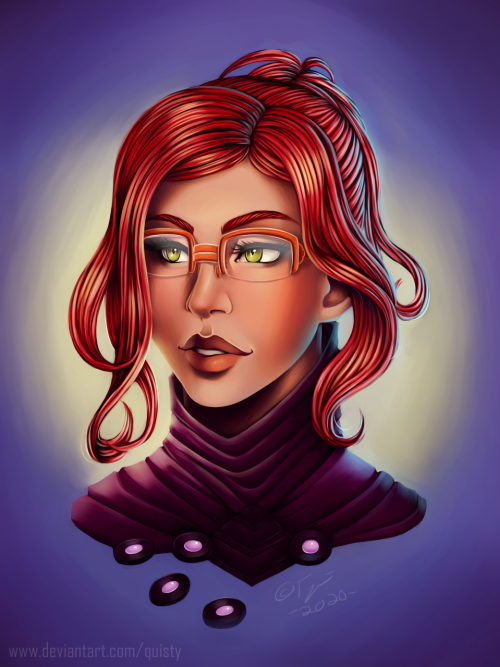 Wonderful Lucinellia_GW2 on Twitter commissioned me again, this time to make a painted portrait of h