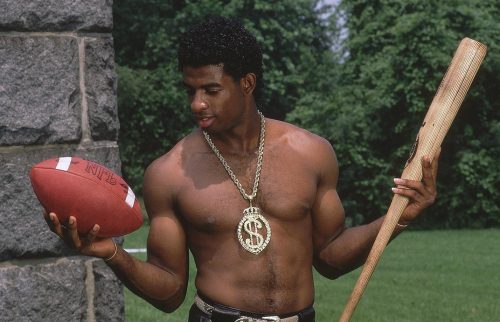 siphotos: Deion Sanders, seen here in 1989, was a one-of-a-kind talent, possibly the greatest corner