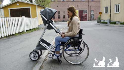 morganoperandi:  allthebeautifulthings9828:  Guys, look. They finally made a baby stroller for wheelchair-bound mothers. This is so important.  My wife is a physical therapist.  She started tearing up when I showed this to her. 