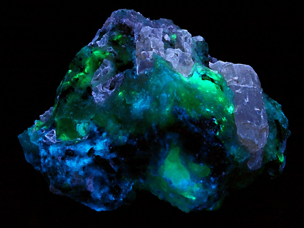 unearthedgemstones:  themineralogist:  Green fluoroapatite crystals on a matrix of