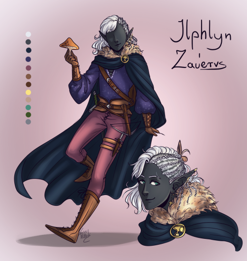 luupetitek: A reference sheet for my new drow baby for my first ever D&amp;D session. Wooohoo! \o/ 