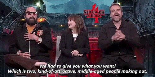We Had To Give You What You Want! Which Is Two, Kind-of-attractive Middle-aged People Making Out. [or, David