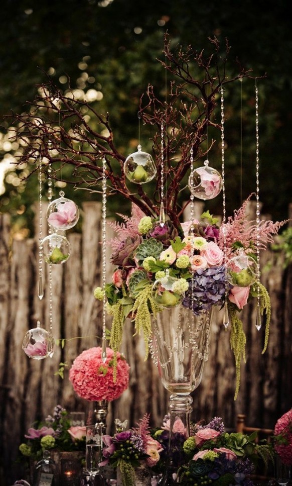 Manzanita wedding tree centerpiece