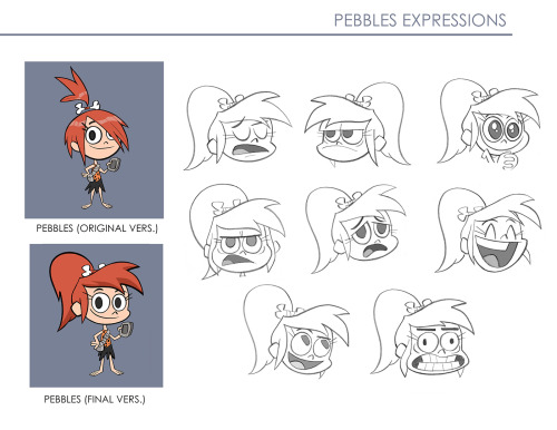 Pebbles & Bamm-Bamm expressions & poses from the main character model pack for YDD, along wi