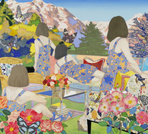 thealfaproject:  © Naomi Okubo あの山を越えれば　アクリル・綿布・パネル - 1620 x 1303mm / It cross the Mountain… Acryl