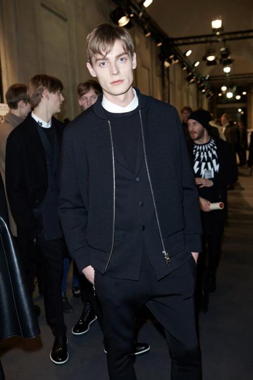 damplaundry:Janis Ancens at Neil Barrett F/W 2015 by Daniele Mari