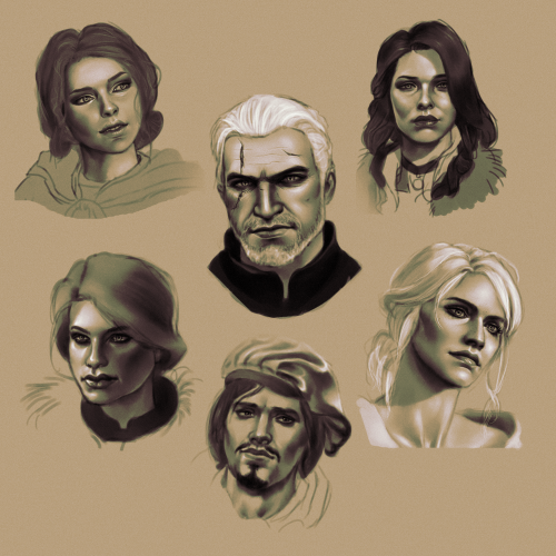 The Witcher 3 characters sketches part I