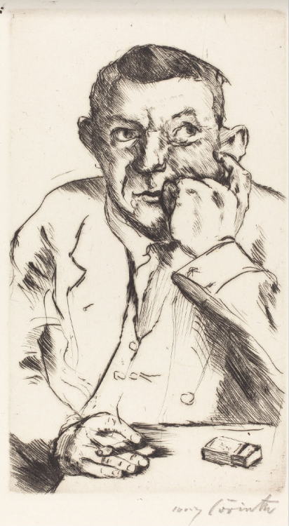 Lovis CorinthPortrait of a Man Smoking (Männliches Bildnis mit Aufgestütztem Arm) 1916