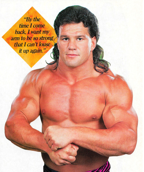 wcwworldwide:  Scott Steiner - WCW Magazine [December 1991]Before his Big Poppa Pump days, young Scotty is seen here wit– wait, did he just say “louse”?Looks like this University of Michigan graduate might have a bit of a vocabulary on him. Forget