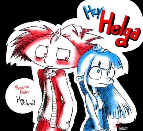 nebelihood:I just sketch a mini comic of “Hey Helga” (Hey arnold) :BI just did it for fun hope you l