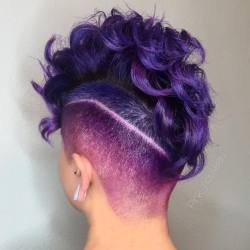 hairstylesbeauty:  Raging Purple Mohawk by