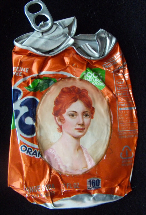 White &ldquo;Trash&rdquo; Family Portraits Historical Fine Oil Portraits on Crumpled Trashby Kim Als