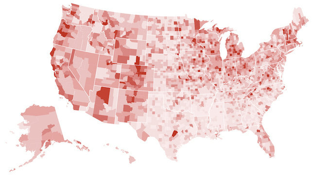 Infographic of Facebook users showing their support for marriage equality, from here.