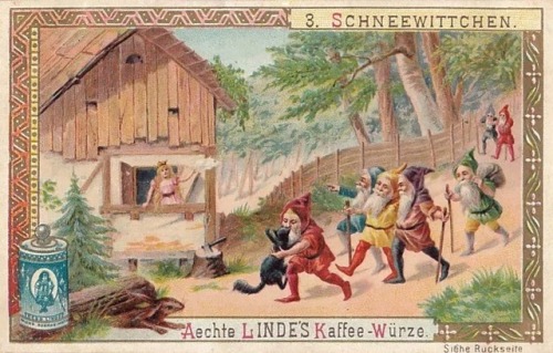 Schneewittchen / Snow White. Vintage post card. .1900.