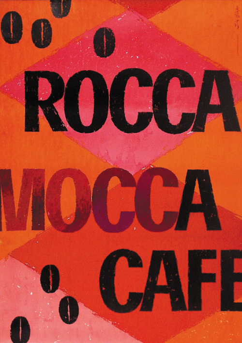 Fritz Bühler, poster design for Rocca Cafè, 1958. Source