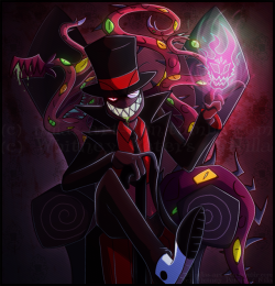 nillas-art-den:  When the devil is too busy, and death’s a bit too much.They call on me, by name you see, for my special touch~_____I can’t stop. These characters are just so fun to draw, especially Black Hat. No one help me, this is a hell I’m