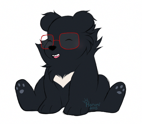 i was in a wbb doodle night tonighthave chloe as an asian black bear cub ♡  