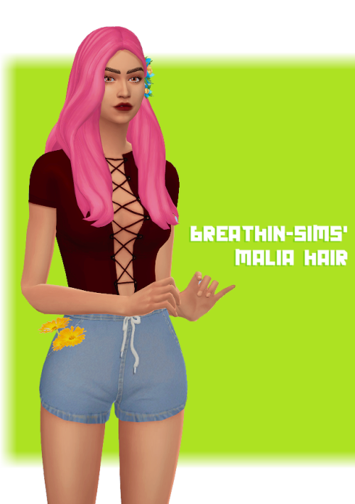 simblrdearie: Breathin-Sims’ Malia Hair RecolorI’ve been crazy about this hair since I s