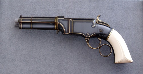 mikeeverlasting:  From top to bottom: LeMat Revolver Volcanic Repeating Pistol “Artillery” Luger All beautifully engraved and adorned in an ornate, Art Deco style. I’m unsure who the engraver is or was.  