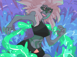 azzles:  semester’s over, it was time to draw my main bae, malachite 