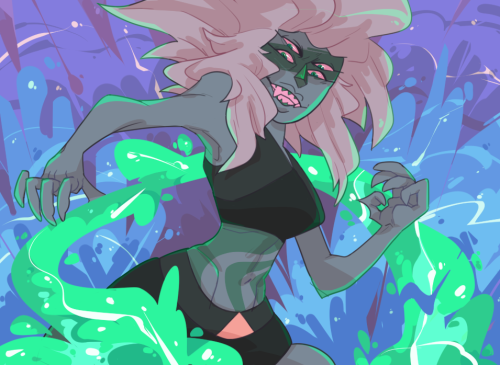 azzles:  semester’s over, it was time to draw my main bae, malachite   destroy me~ <3