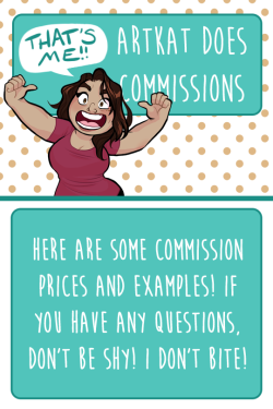 artkat:  artkatdoescommissions:  More information can be found here! Go here to see more examples!  HEY!!!! My work schedule has chilled out a little so I’m opening up some slots!! WHO WANTS EM?? 1. @wosushi 2. Open 3. Open 4. Open 5. Open 