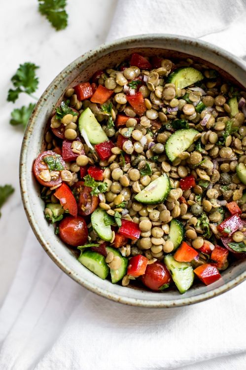 Fresh and Easy Green Lentil Salad