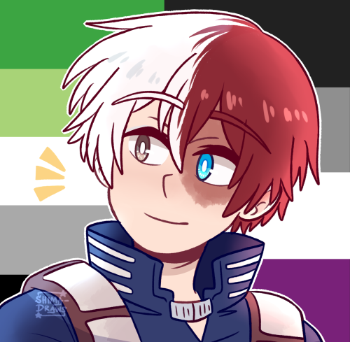 shima-draws:Todoroki pride icons!! ✨ I believe these are all the requests I received for him, but if