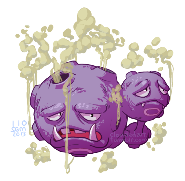 cloudedart:  Koffing thinks smoking is cool! Weezing has had enough.