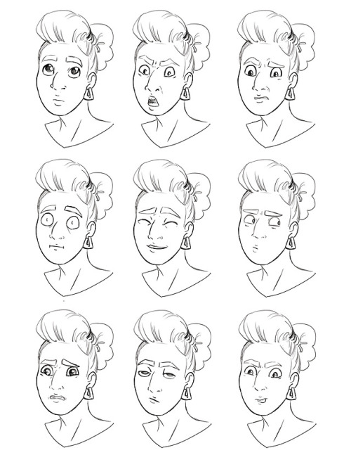 quest-draws:[Image description: 6 pictures featuring a character design process for a young Lucretia