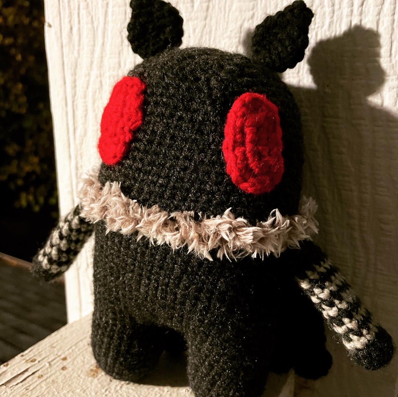 I'm a little obsessed with Mothman… just finished this cutie! : r/crochet