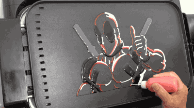 gifsboom:  Video: Deadpool Pancake Art 