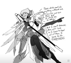 maojin:when your mercy rages too hardsequel to http://maojin.tumblr.com/post/168406547354/when-your-pharah-rages-too-hard