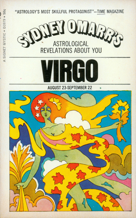 design-is-fine:  John Alcorn, Zodiac, 1969. Cover illustration for Sydney Omarr’s Astrological book series. Via MewDeep6 